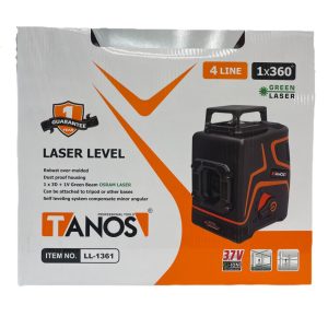 تراز لیزری ۴ خط سبز TANOS